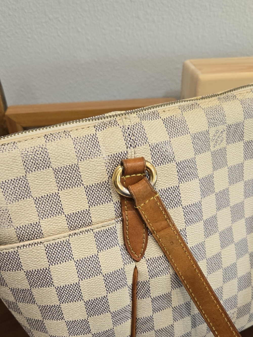 LOUIS VUITTON TOTALLY PM DAMIER AZUR SHOULDER BAG - GUC! - Picture 15 of 16